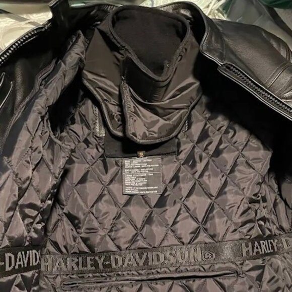 Harley Davidson Women's Leather Riding Jacket - Picture 3 of 3